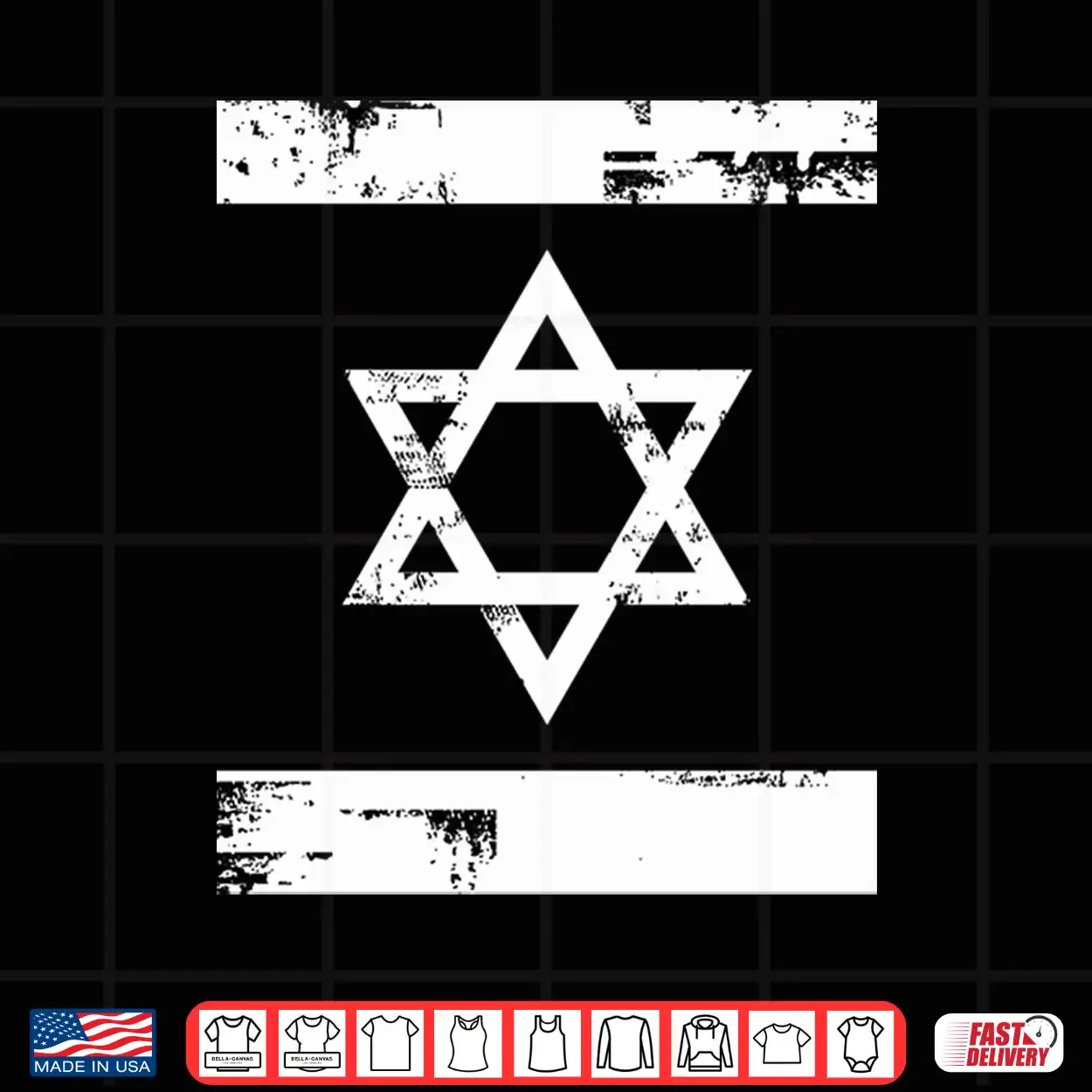 Cool Star Of David Long Sleeve White Yom Haatzamaut Gift Cool Star Of David Long Sleeve White Yom Haatzamaut Gift