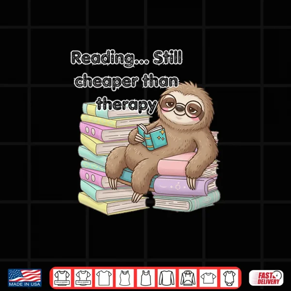 Design Cozy Sloth Reading Therapy Premium Tri Blend Shirt