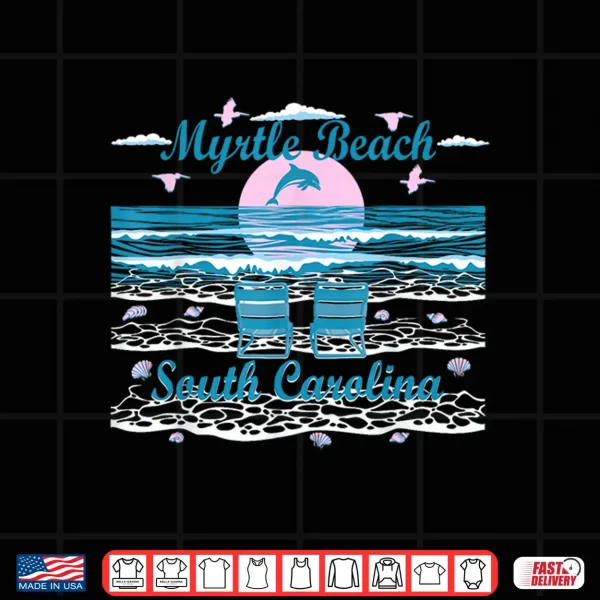 Design Cute Dolphin Lover Family Myrtle Beach SC Family Beach Art Shirt