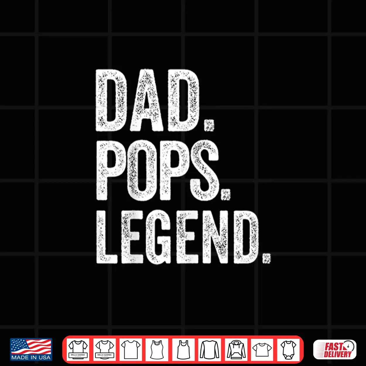 Dad Pops Legend Vintage Distressed Bold Pops Graphic Shirt Dad Pops Legend Vintage Distressed Bold Pops Graphic Shirt
