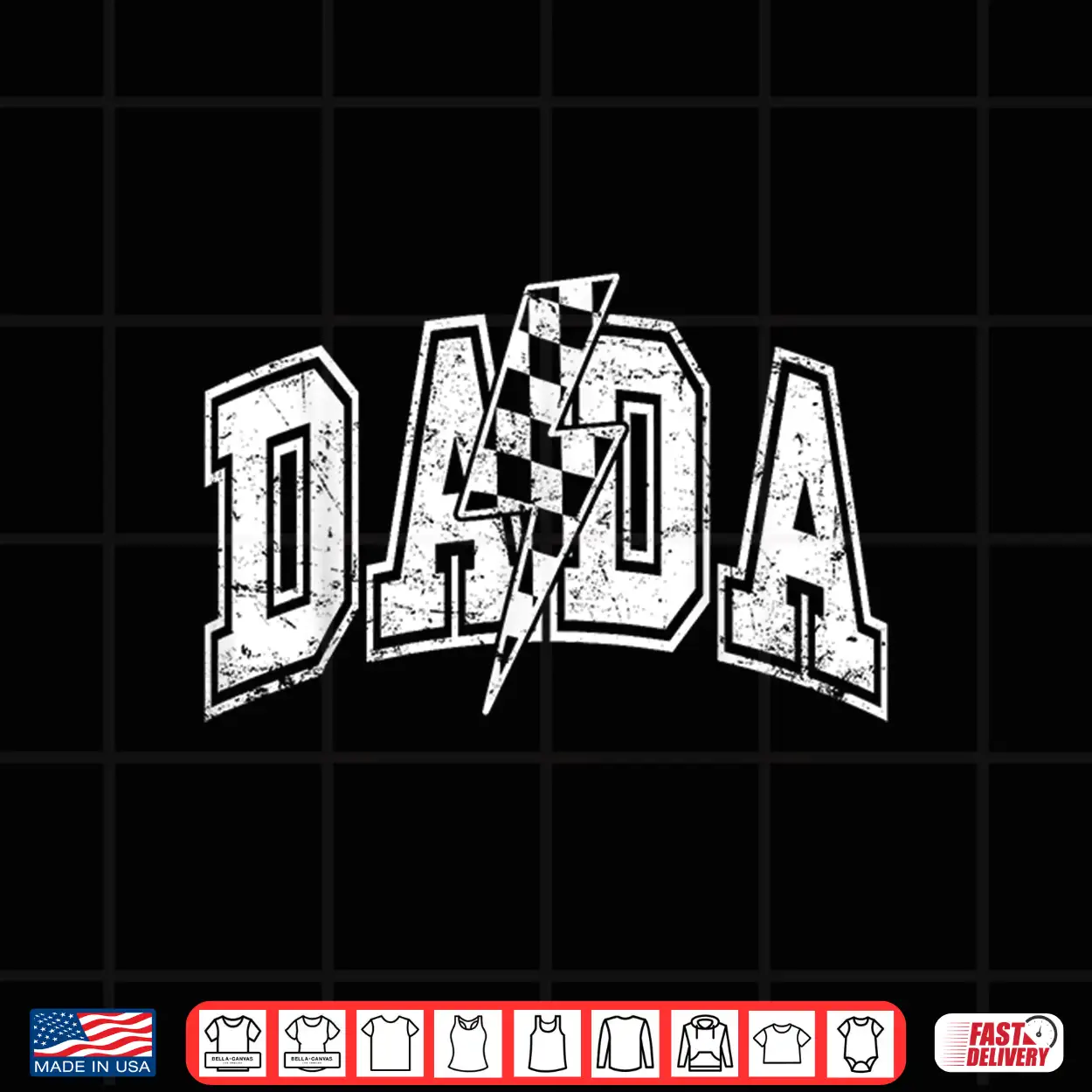 Dada Lightning Checkered Father’S Day Dad Grandpa Shirt Dada Lightning Checkered Father’S Day Dad Grandpa Shirt