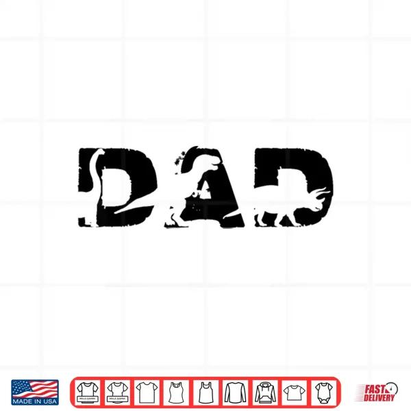 Design Dinosaur Dad Cute Three Rex Dino for Party in Fathers Day Shirt