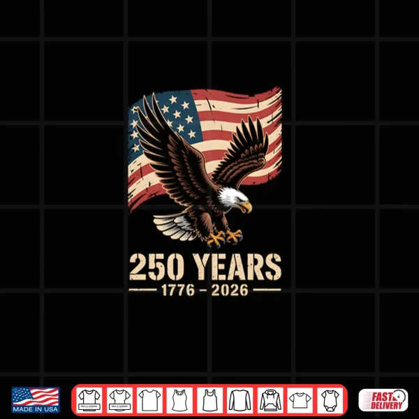 Design Eagle 250th Birthday Retro Independence Day Shirt