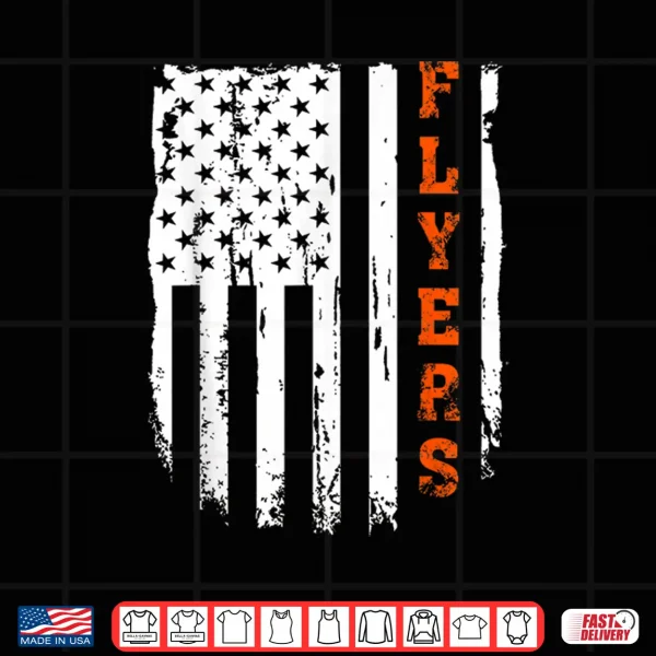Design Flyers Vintage USA Flag for Men Women Boys Girls Kids Lover Shirt
