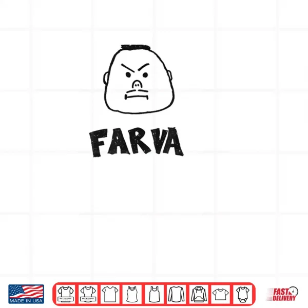 Design Funny Farva Bachelor Party Drawing Cartoon Big Head Shirt