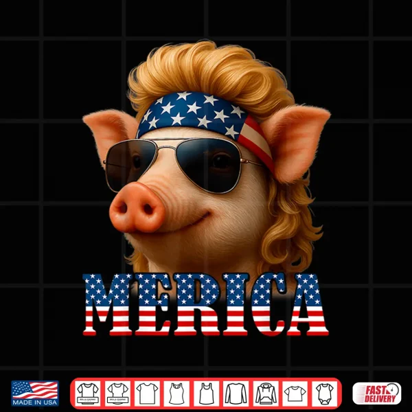 Funny Pig American Flag Farmer Independence Day 4Th Of July Shirt 4 Design Funny Pig American Flag Farmer Independence Day 4th Of July Shirt