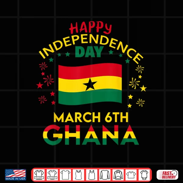 Design Ghana 68th Independence Day Ghanaian Pride Ghana Flag Shirt