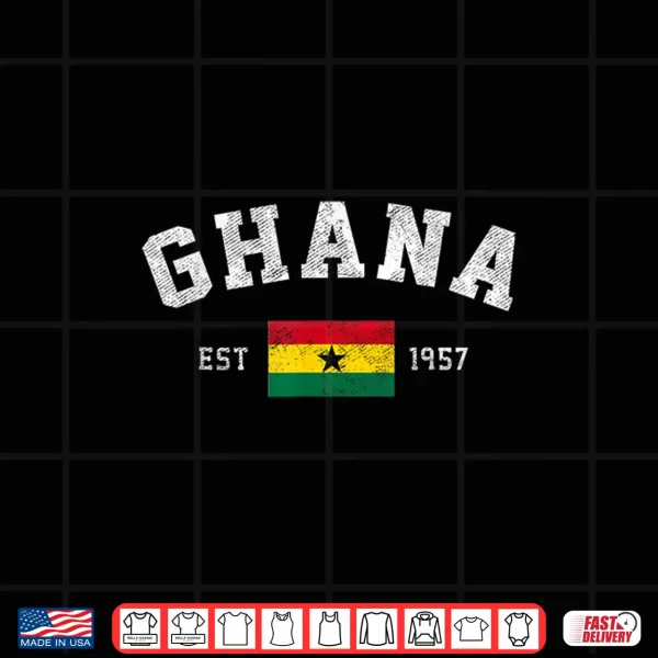 Design Ghana Est. 1957 Ghanaian Flag Independence Day Shirt