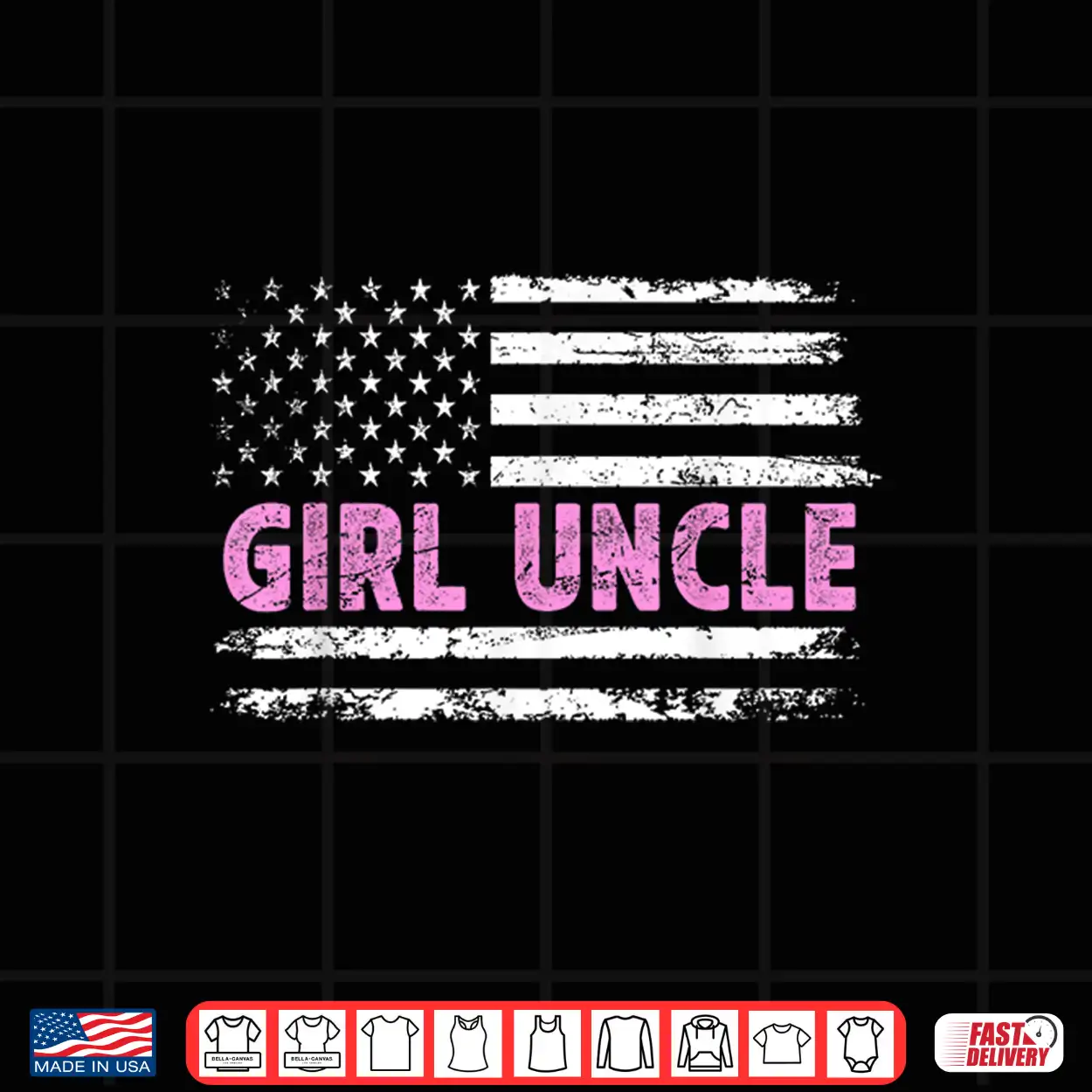 Girl Uncle Of Girls Us Flag Girls Uncle Shirt Girl Uncle Of Girls Us Flag Girls Uncle Shirt