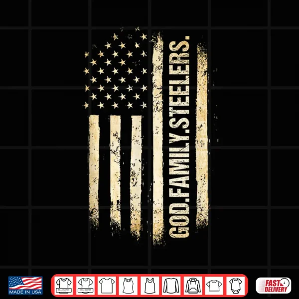 God Family Steelers Pro Us American Flag Father'S Day Shirt 4 Design God Family Steelers Pro US American Flag Fathers Day Shirt