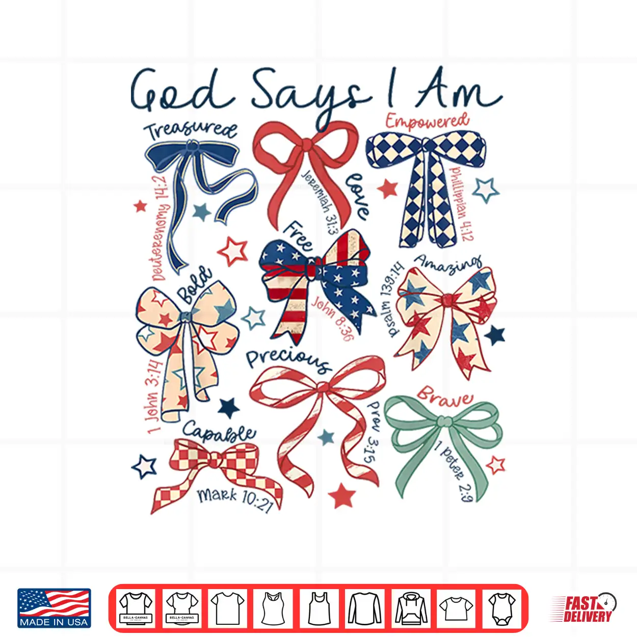 God Says I Am 4Th Of July Christian Jesus Independence Day Shirt God Says I Am 4Th Of July Christian Jesus Independence Day Shirt