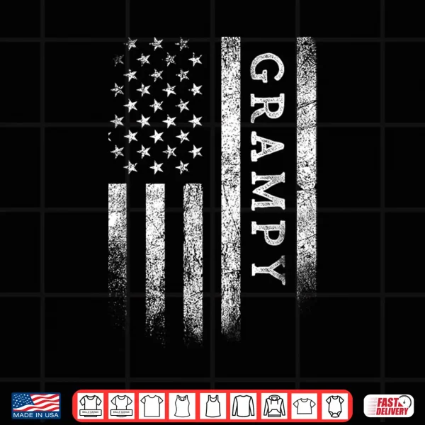 Design Grampy American Flag Grampy Gifts Patriotic Fathers Day Shirt