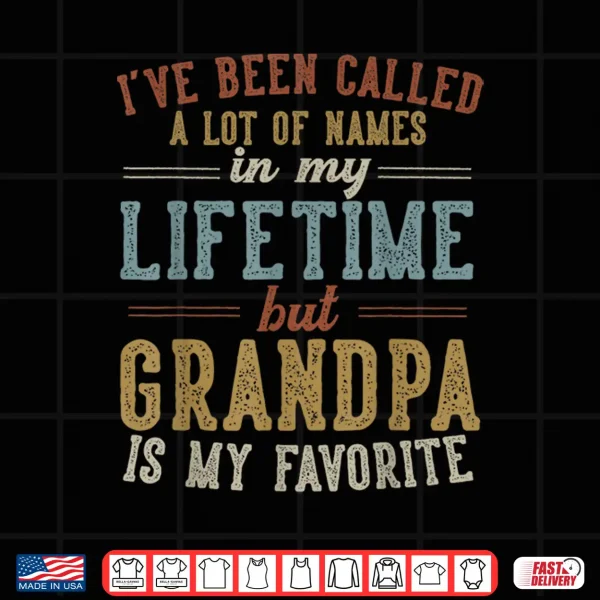 Grandpa Is My Favorite Name Father'S Day Grandpa Shirt 4 Design Grandpa Is My Favorite Name Fathers Day Grandpa Shirt