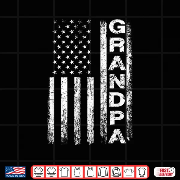 Grandpa Vintage American Flag Father'S Day 4Th Of July Papa Shirt 4 Design Grandpa Vintage American Flag Fathers Day 4th of July Papa Shirt