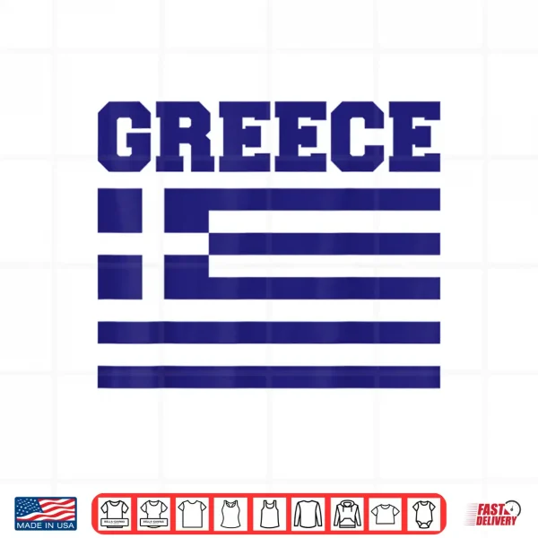 Design Greece Independence Day Greek Flag Heart Kids Toddler Boys Shirt