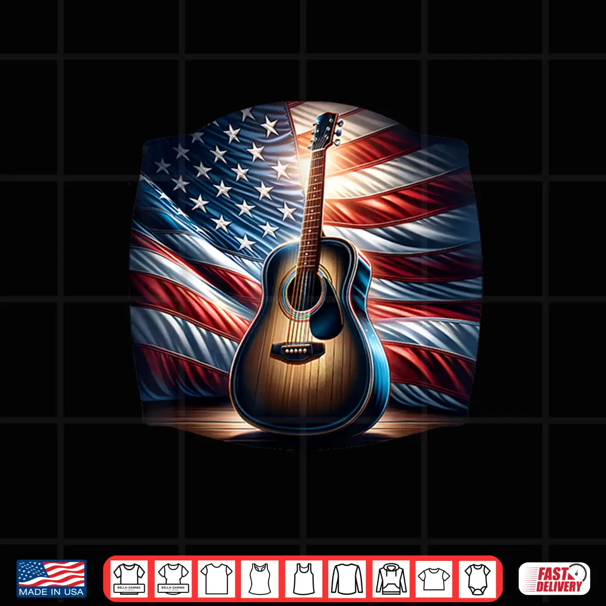 Guitar Usa Flag America Independence Day 4Th July Musician Shirt Guitar Usa Flag America Independence Day 4Th July Musician Shirt