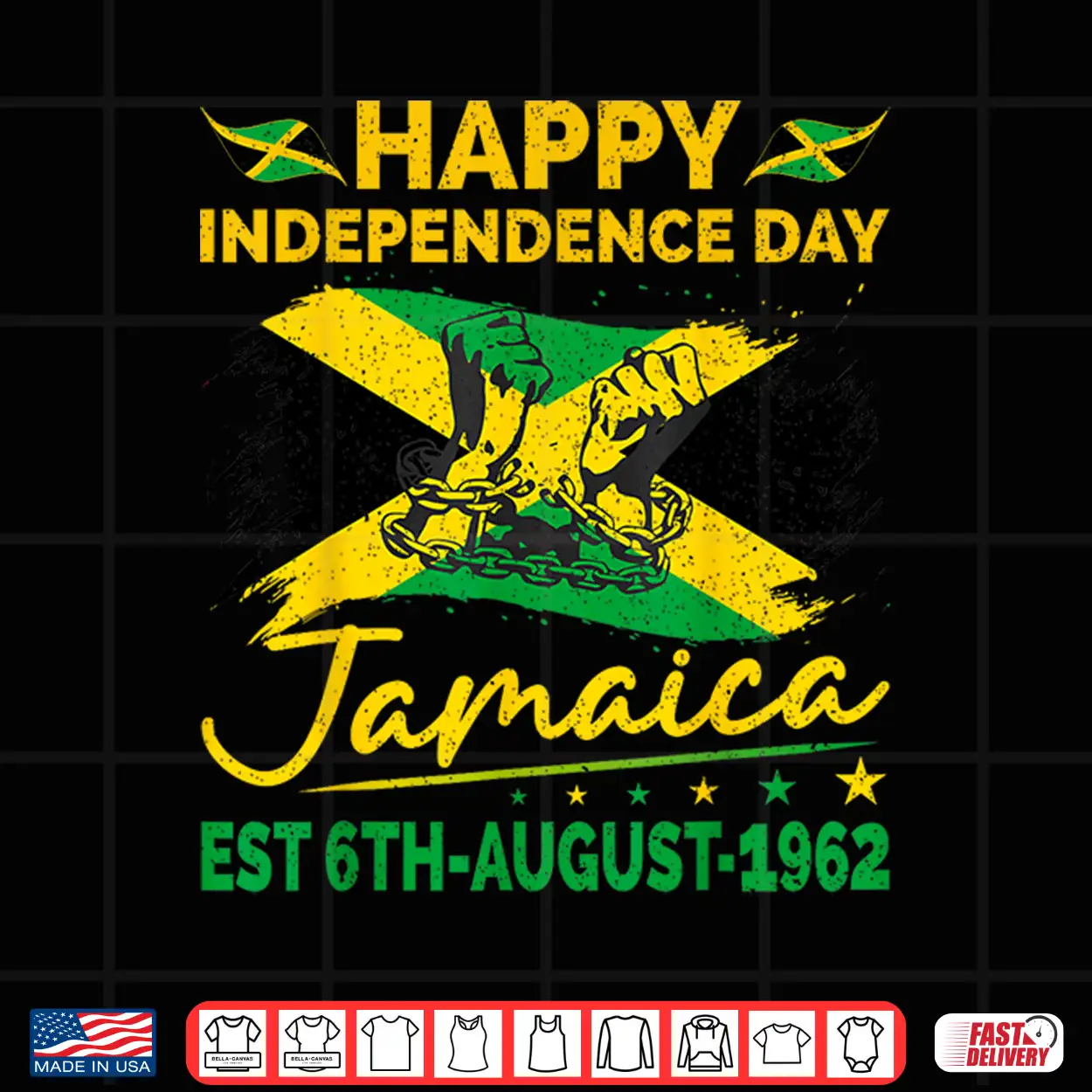 Happy Independence Day Jamaica 1962 Jamaican Men Women Shirt Happy Independence Day Jamaica 1962 Jamaican Men Women Shirt