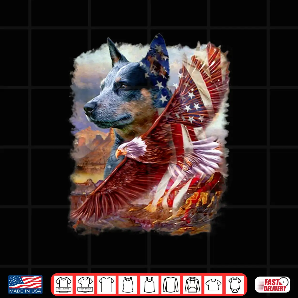 Heeler Dog Eagle American Flag 4Th July Independence Day Shirt Heeler Dog Eagle American Flag 4Th July Independence Day Shirt