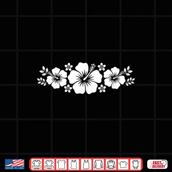 Hibiscus Floral Beach Border Women Tropical Vacation Shirt 4 Design Hibiscus Floral Beach Border Women Tropical Vacation Shirt