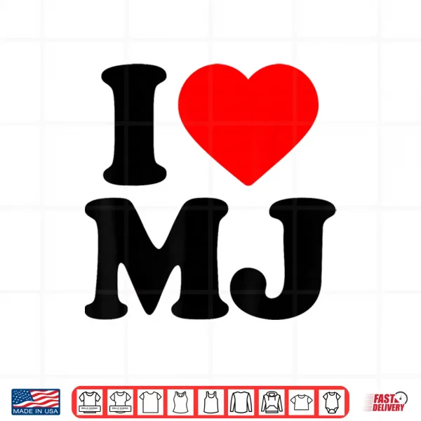 Design I Love MJ Shirt I Heart MJ Shirt