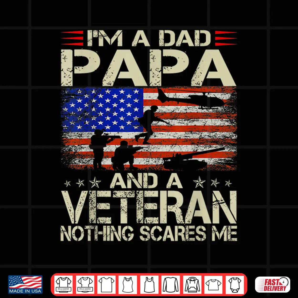 I’M A Dad Papa And Veteran Father’S Day Funny Retro Shirt I’M A Dad Papa And Veteran Father’S Day Funny Retro Shirt