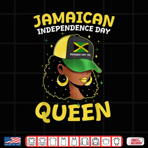 Design Jamaica Independence Day Queen Jamaican Flag Pride Women Shirt