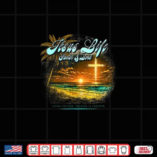 Design Jesus Life at Sunset Beach Shirt