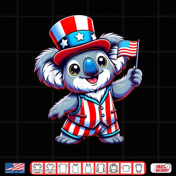 Koala Happy 4Th Of July Independence Day Men Women Kids Shirt 4 Design Koala Happy 4th of July Independence Day Men Women Kids Shirt