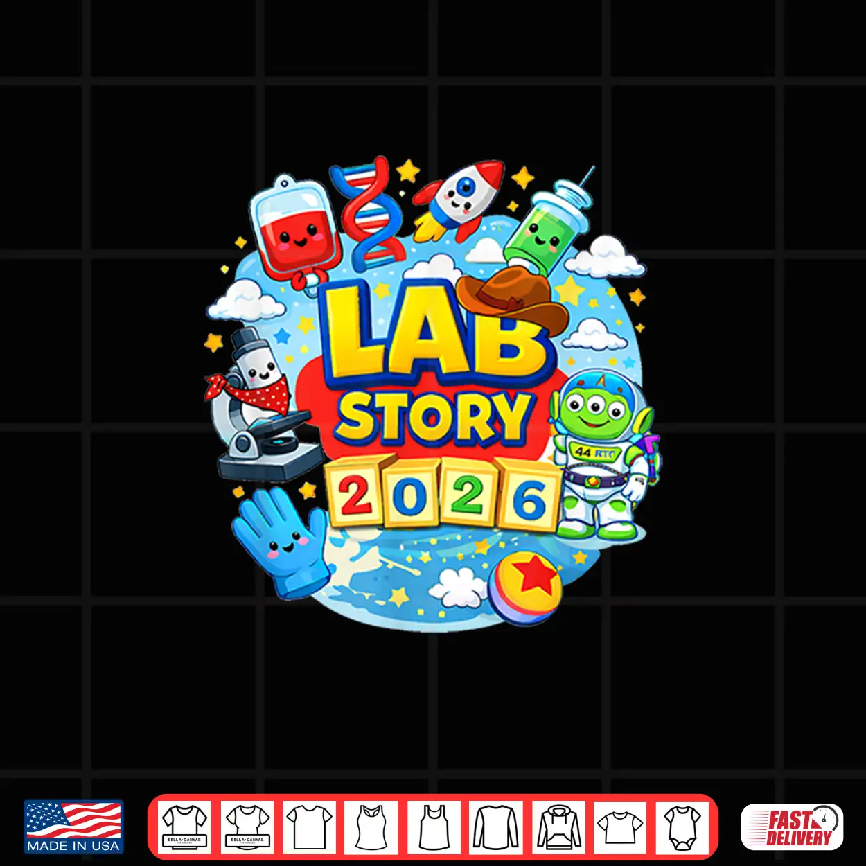 Lab Story Day Funny Cartoon Design Shirt Lab Story Day Funny Cartoon Design Shirt