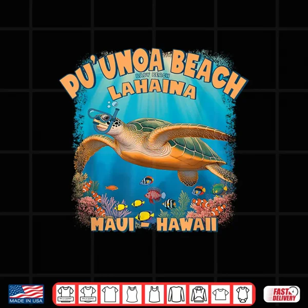 Design Lahaina Baby Beach Maui Hawaii Snorkeling Turtle Keepsake Shirt