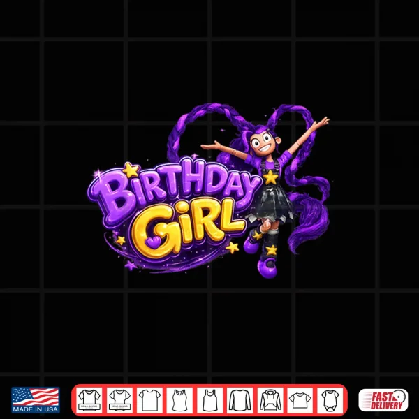 Design Lily Love Braids Birthday Girl Shirt