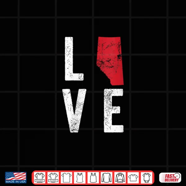 Love Alberta Map America American Independence Day Shirt 4 Design Love Alberta Map America American Independence Day Shirt