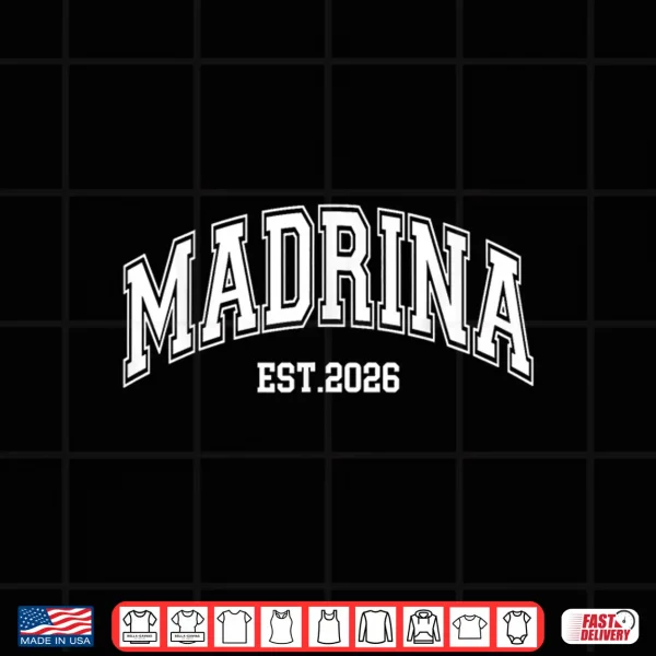 Design Madrina Proposal Est 2026 Godmother Spanish Matching Couple Shirt