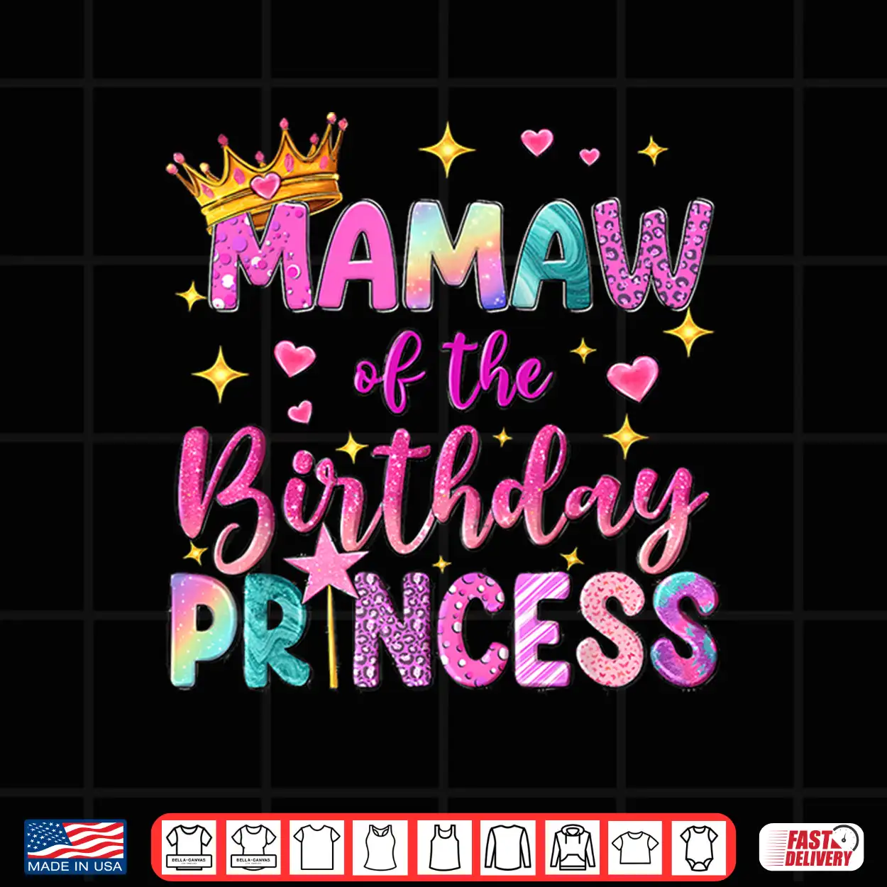 Mamaw Of The Birthday Princess Girl Party Matching Family Shirt Mamaw Of The Birthday Princess Girl Party Matching Family Shirt