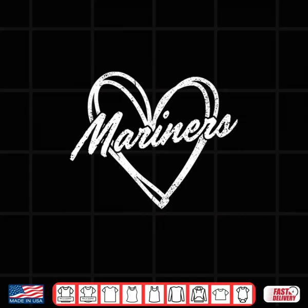 Design Mariners Heart Vintage Gift Shirt