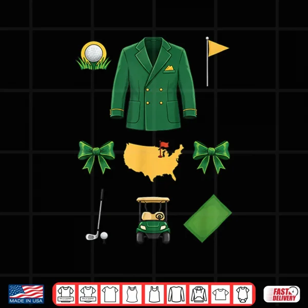 Design Masters Green Golf Icons Funny Golfing Shirt