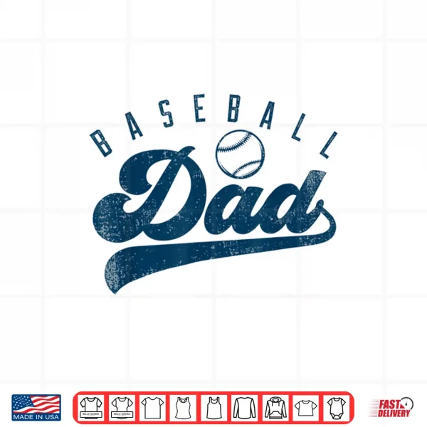 Design Mens Baseball Dad Gifts Daddy Fathers Day Shirt