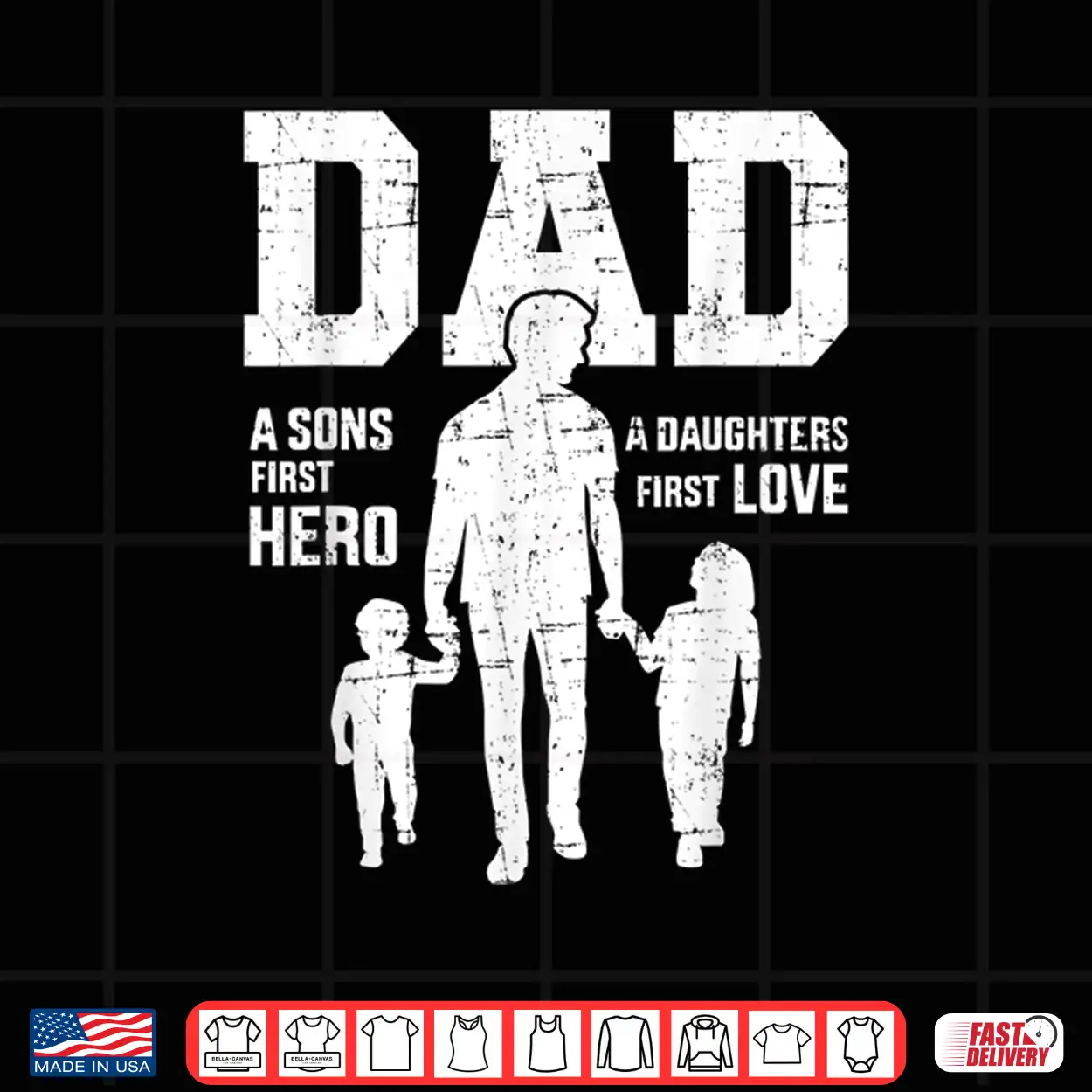 Mens Dad Sons First Hero Daughter Love For Father’S Day Shirt Mens Dad Sons First Hero Daughter Love For Father’S Day Shirt