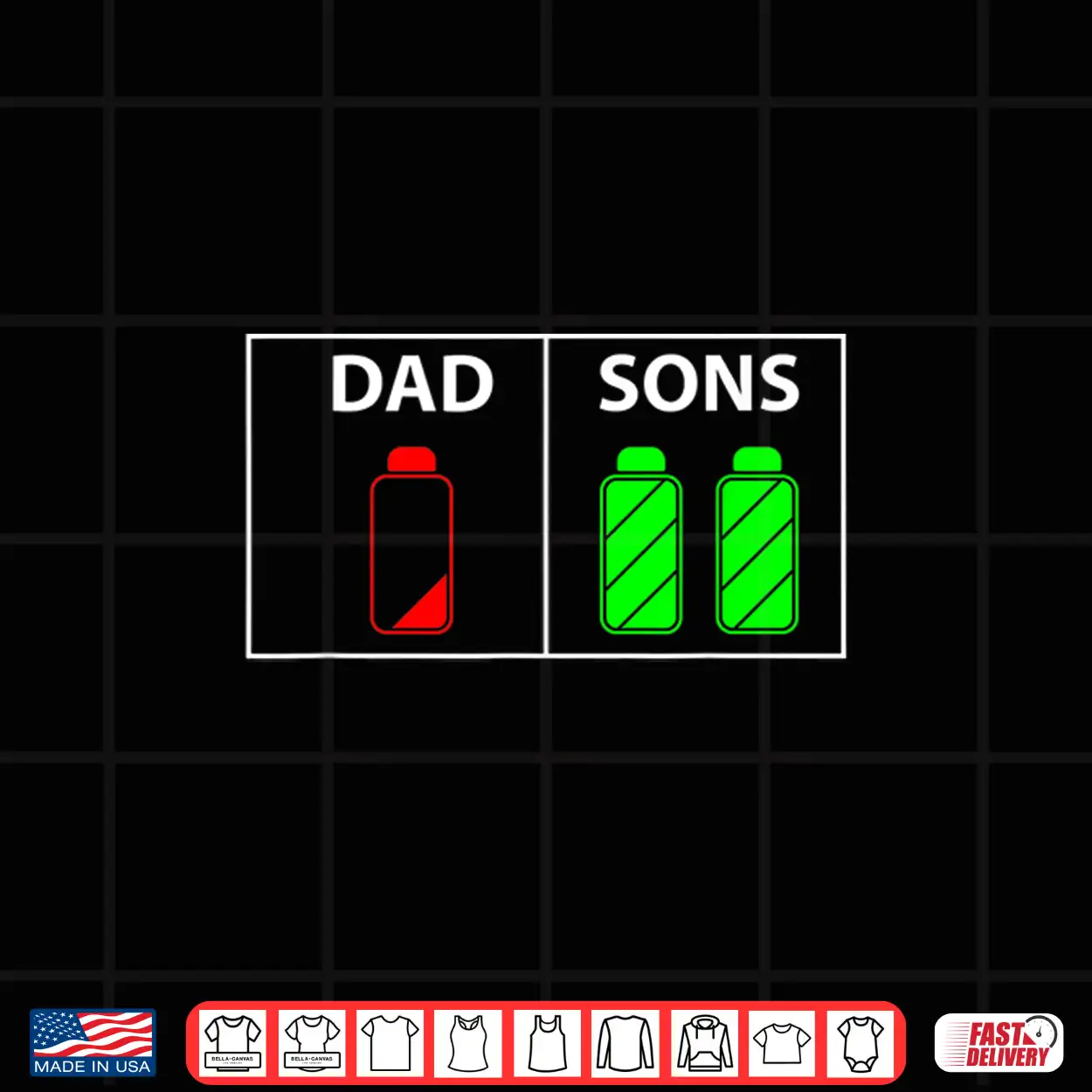 Mens Low Battery Dad Of Two Sons Or Twin Boys Father’S Day Gift Shirt Mens Low Battery Dad Of Two Sons Or Twin Boys Father’S Day Gift Shirt