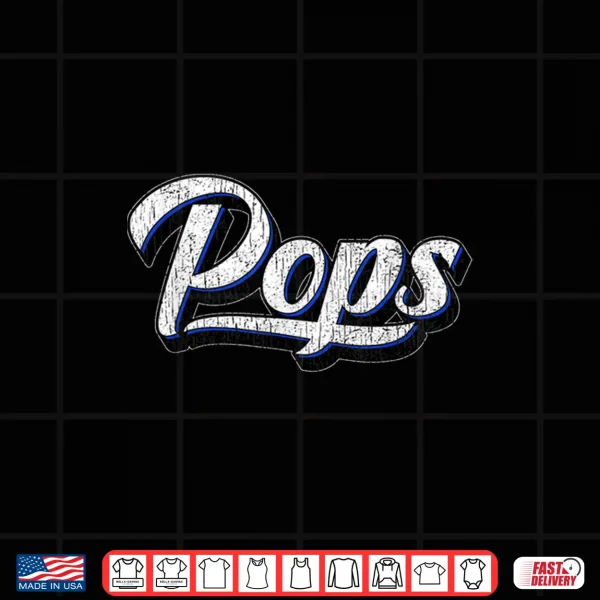 Design Mens New Grandpa Gift for Dad Called Pops Shirt