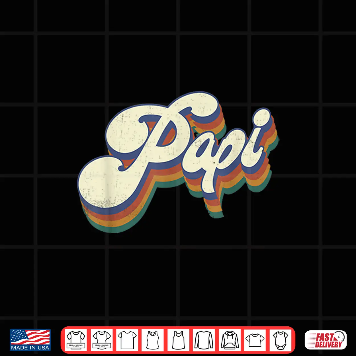 Mens Papi Gifts Retro Vintage Father’S Day Papi Shirt Mens Papi Gifts Retro Vintage Father’S Day Papi Shirt