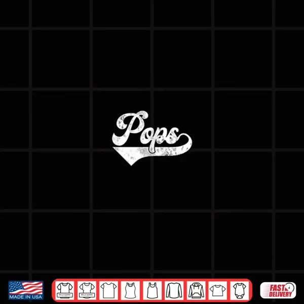 Design Mens Pops Vintage Retro Fathers Day for Papa Grandpa Shirt