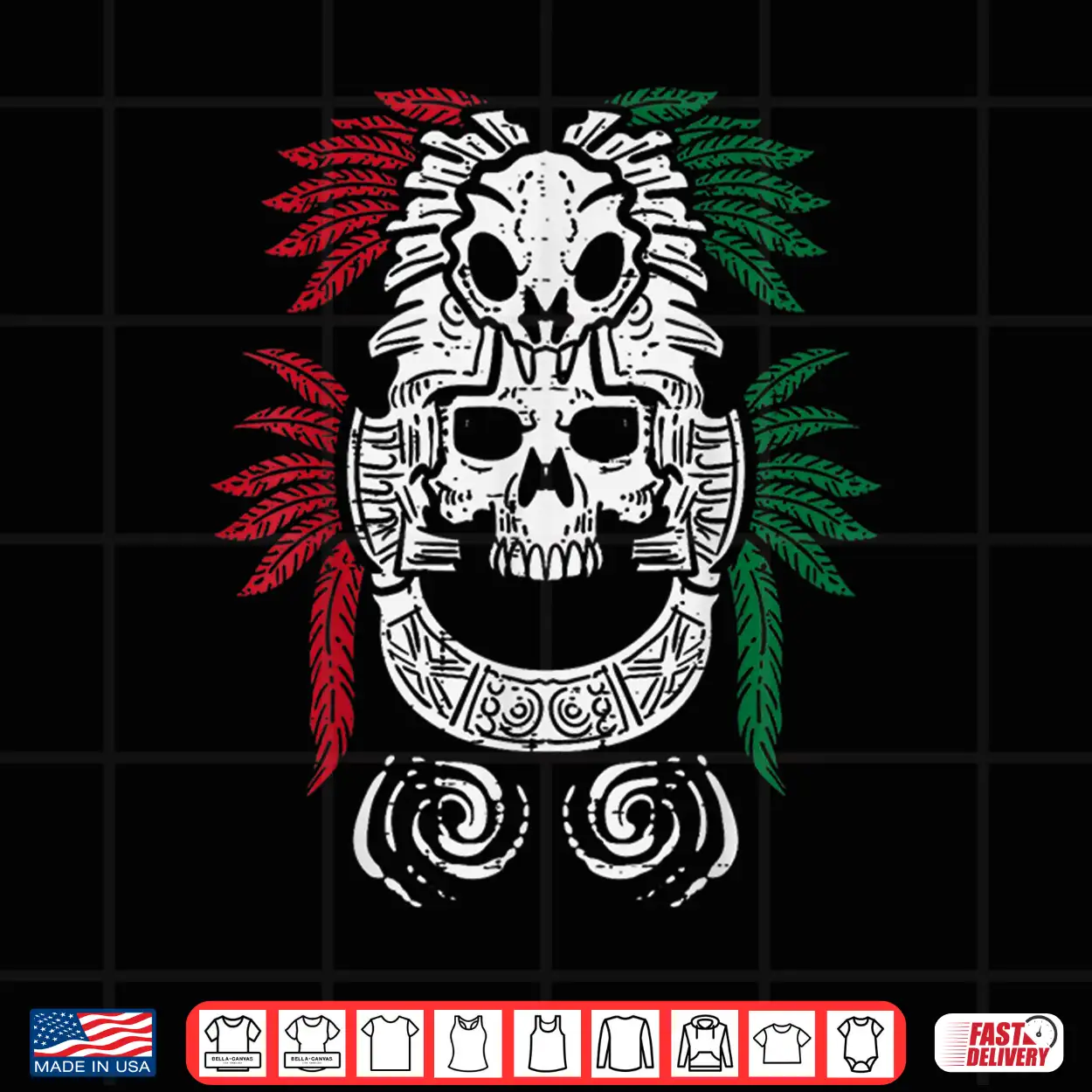 Mexican Independence Day Aztec Skull Mexico Men Women Kids Shirt Mexican Independence Day Aztec Skull Mexico Men Women Kids Shirt