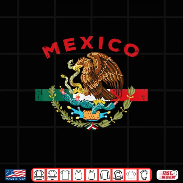 Design Mexican Independence Day Mexico Flag Eagle Men Women Kids Shirt