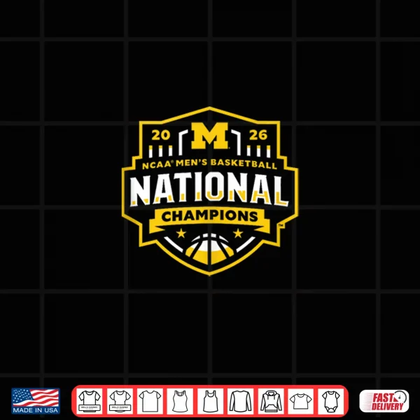 Design Michigan Wolverines National Champs 2026 Basketball Icon Shirt