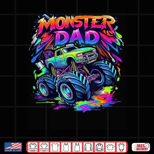 Monster Truck Dad Family Matching Monster Truck Lovers Shirt 4 Design Monster Truck Dad Family Matching Monster Truck Lovers Shirt