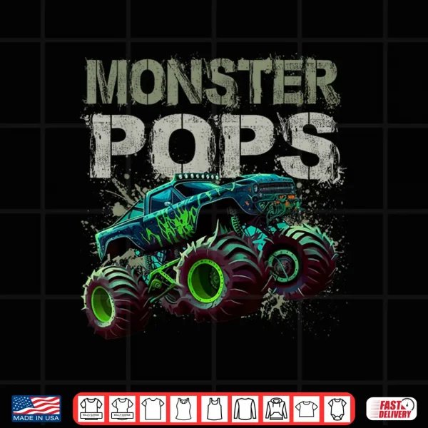 Design Monster Truck Pops Family Matching Monster Truck Lovers Shirt