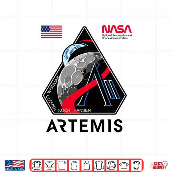 Design NASA Artemis II Mission Patch Logo Moon Space Program 2026 Premium Tri Blend Shirt