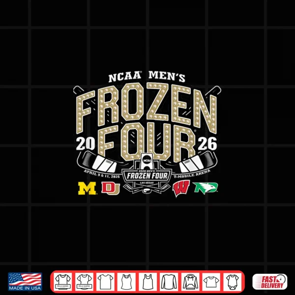Design NCAA Frozen Four 2026 Mens Hockey Gray Officially Licensed Shirt