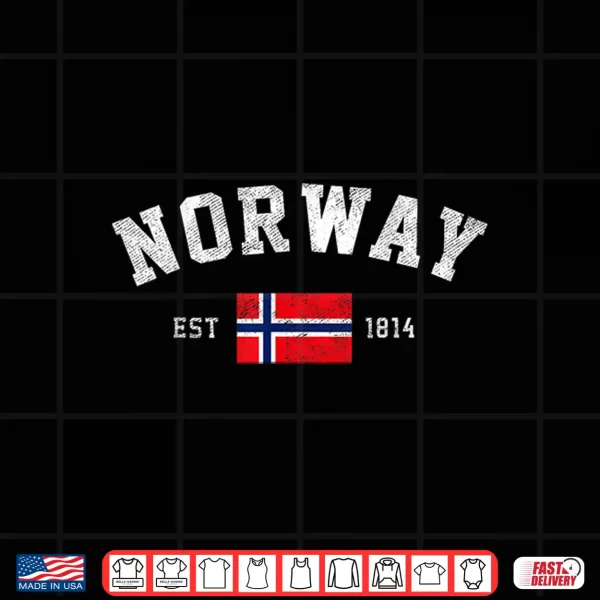 Design Norway Est. 1814 Norwegian Flag Independence Day Shirt